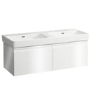 LAUFEN Pro S double washbasin with vanity unit with 2 pull-out compartments