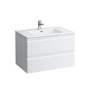 LAUFEN Pro S washbasin and vanity unit with 2 pull-out compartments