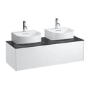 LAUFEN SONAR vanity unit for 2 countertop washbasins, with 1 pull-out compartment
