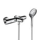 LAUFEN Thermofit exposed, thermostatic bath mixer, with hand shower set
