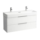 LAUFEN VAL double washbasin with Base vanity unit with 2 pull-out compartments