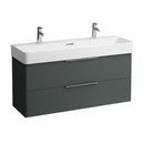 LAUFEN VAL double washbasin with Base vanity unit with 2 pull-out compartments