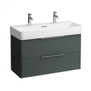 LAUFEN VAL double washbasin with Base vanity unit with 2 pull-out compartments