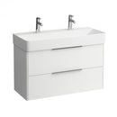 LAUFEN VAL double washbasin with Base vanity unit with 2 pull-out compartments