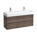 LAUFEN VAL double washbasin with Space vanity unit with 2 pull-out compartments