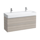 LAUFEN VAL double washbasin with Space vanity unit with 2 pull-out compartments