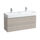 LAUFEN VAL double washbasin with Space vanity unit with 2 pull-out compartments