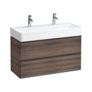 LAUFEN VAL double washbasin with Space vanity unit with 2 pull-out compartments