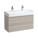LAUFEN VAL double washbasin with Space vanity unit with 2 pull-out compartments