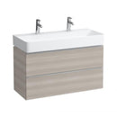 LAUFEN VAL double washbasin with Space vanity unit with 2 pull-out compartments