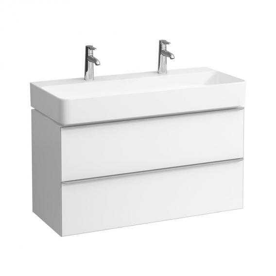LAUFEN VAL double washbasin with Space vanity unit with 2 pull-out compartments