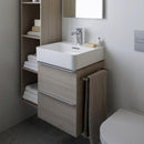 Laufen VAL hand washbasin with Space vanity unit with 2 pull-out compartments