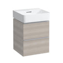 Laufen VAL hand washbasin with Space vanity unit with 2 pull-out compartments