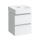 Laufen VAL hand washbasin with Space vanity unit with 2 pull-out compartments