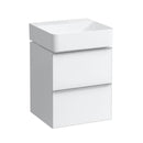 Laufen VAL hand washbasin with Space vanity unit with 2 pull-out compartments