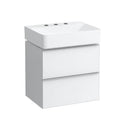 LAUFEN VAL washbasin with Space vanity unit with 2 pull-out compartments