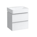 LAUFEN VAL washbasin with Space vanity unit with 2 pull-out compartments