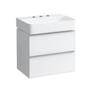 LAUFEN VAL washbasin with Space vanity unit with 2 pull-out compartments