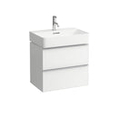 LAUFEN VAL washbasin with Space vanity unit with 2 pull-out compartments