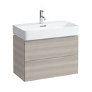 LAUFEN VAL washbasin with Space vanity unit with 2 pull-out compartments