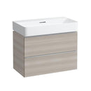 LAUFEN VAL washbasin with Space vanity unit with 2 pull-out compartments