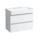 LAUFEN VAL washbasin with Space vanity unit with 2 pull-out compartments