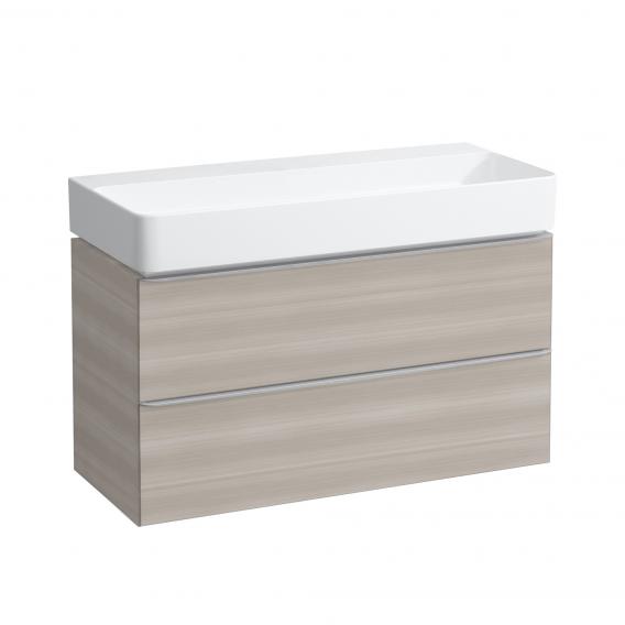 LAUFEN VAL washbasin with Space vanity unit with 2 pull-out compartments
