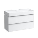 LAUFEN VAL washbasin with Space vanity unit with 2 pull-out compartments