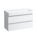 LAUFEN VAL washbasin with Space vanity unit with 2 pull-out compartments