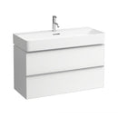 LAUFEN VAL washbasin with Space vanity unit with 2 pull-out compartments