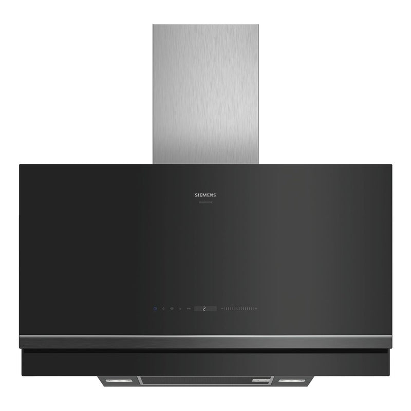 Siemens - IQ700 Wall-mounted Cooker Hood 90 cm Clear Glass Black Printed LC97FVW69B 