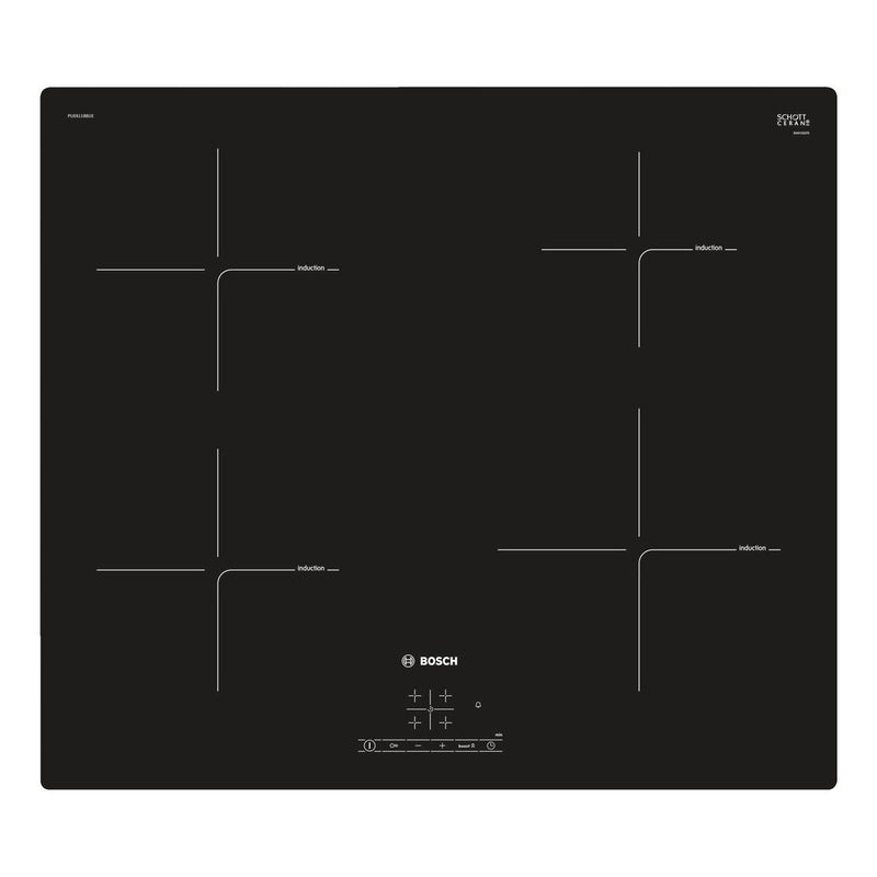 Bosch - Serie | 4 Induction Hob 60 cm Black, Surface Mount Without Frame PUE611BB1E 