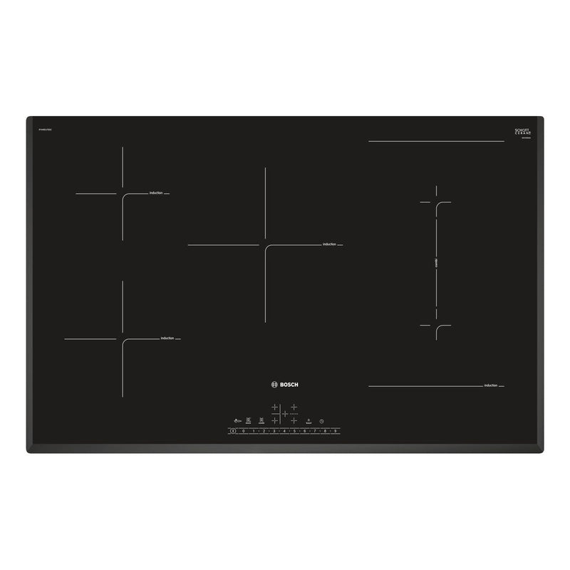 Bosch - Serie | 6 Induction Hob 80 cm Black, Surface Mount Without Frame PVW851FB5E 