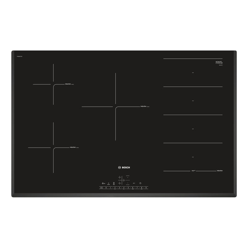 Bosch - Serie | 6 Induction Hob 80 cm Black, Surface Mount Without Frame PXV851FC1E 