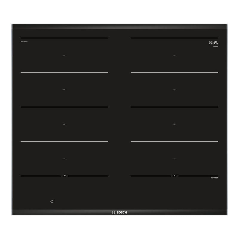 博世-系列| 8 電磁爐 60 公分黑色，表面安裝，附框架 PXX675DV1E