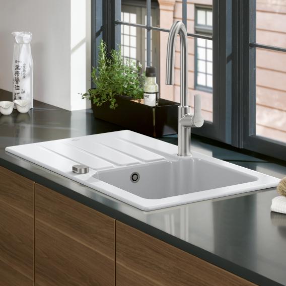 Villeroy &amp; Boch Architectura 45 廚房水槽，附瀝水器，可翻轉