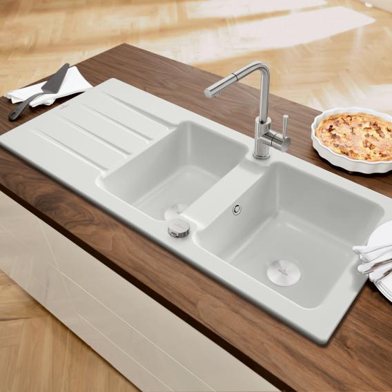 Villeroy & Boch Architectura 80 kitchen sink with half bowl and drainer, reversible