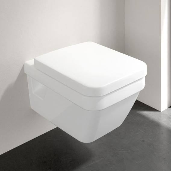 Villeroy & Boch Architectura combi pack wall-mounted washdown toilet, open flush rim, toilet seat