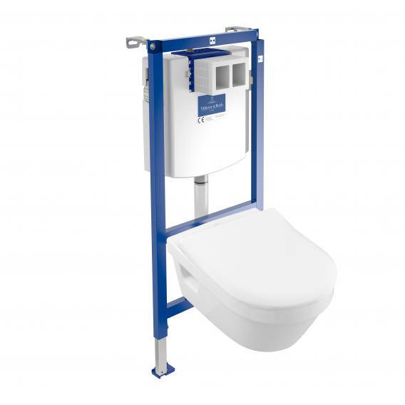 Villeroy & Boch Architectura & ViConnect complete set wall-mounted washdown toilet, open flush rim, with toilet seat