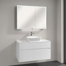 Villeroy & Boch Artis countertop washbasin with Embrace vanity unit and My View Now mirror cabinet