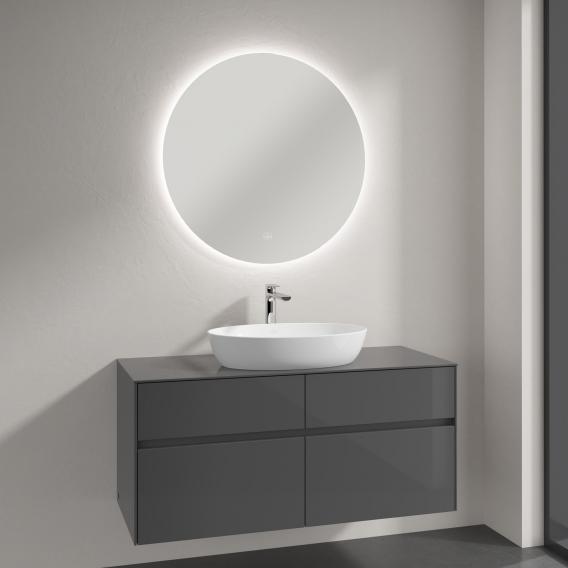 Villeroy & Boch Artis countertop washbasin with Embrace vanity unit and More to See Lite mirror