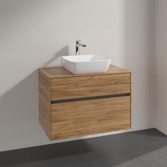 Villeroy & Boch Artis countertop washbasin with Embrace vanity unit with 2 pull-out compartments