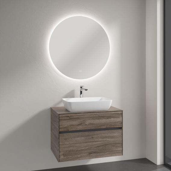 Villeroy & Boch Artis countertop washbasin with Embrace vanity unit and More to See Lite mirror