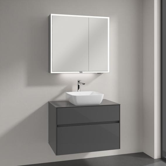 Villeroy & Boch Artis countertop washbasin with Embrace vanity unit and My View Now mirror cabinet