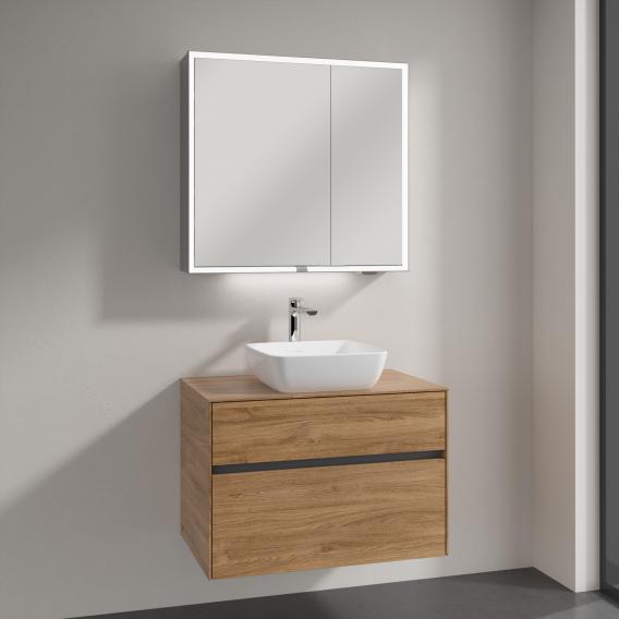 Villeroy & Boch Artis countertop washbasin with Embrace vanity unit and My View Now mirror cabinet