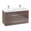 Villeroy &amp; Boch Avento 雙洗臉盆，附梳妝台，附 2 個拉出式隔間