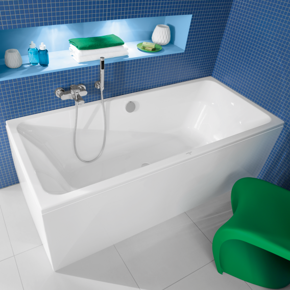 Villeroy &amp; Boch Avento Duo 矩形浴缸，內建白色
