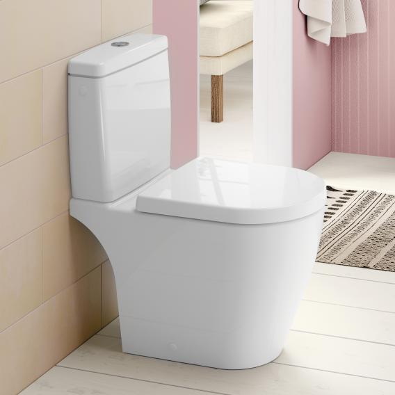 Villeroy & Boch Avento floorstanding close-coupled washdown toilet, rimless