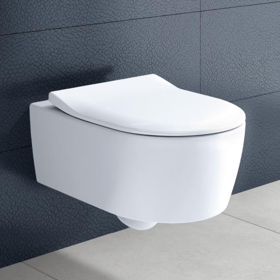 Villeroy & Boch Avento wall-mounted washdown toilet, DirectFlush, with toilet seat, combi pack