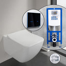 Villeroy & Boch Collaro complete SET wall-mounted toilet with neeos pre-wall element, flush plate